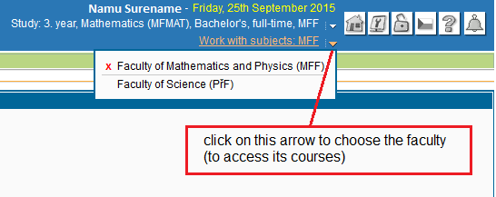  Select a faculty